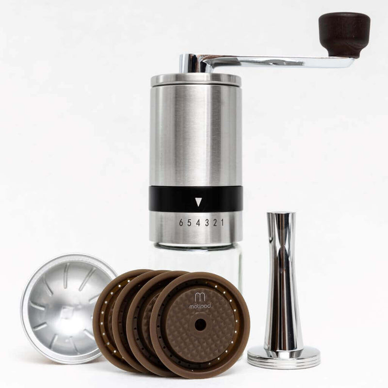 Platinum Bundle | Nespresso® Vertuo Compatible Lids + MotiVago™ Classic Grinder